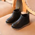 Bottines Martin noires classiques pour enfants avec semelle antidérapante et fermeture éclair - 21 / Noir