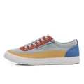 Modische, mehrfarbige Low-Top-Canvas-Sneaker für Herren mit seitlichem Reißverschluss - 7661M Blaugrauer Stil (7661M)