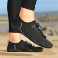 Zwarte sneldrogende waadschoenen met trekkoord voor strandactiviteiten - 38 / Zwart