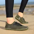 Quick-dry green striped water shoes for outdoor beach, swimming, and hiking activities - Army Green