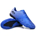 Blaue Fußballschuhe für Jugendliche mit rutschfesten AG/TF-Stollen für Kunstrasen - 38 / Schwarz Königsblau Turf (27016)