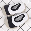 Breathable non-slip low-cut knit baby walker sock shoes in black and white pattern - Size 24/25 (Inner Length 14.5cm) / Low-Cut Black and White Color Block (Classic)