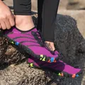 Purple quick-dry water shoes with colorful non-slip soles for beach and swimming - 191 Purple