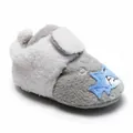 Winter baby loopschoentjes van pluche met blauw haai design variant - 1527 Grijs (Haai)