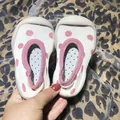 Non-slip baby sock shoes with pink polka dots and soft flexible soles for toddlers - Pink Polka Dots