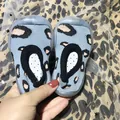 Baby anti-slip leopard print walking socks shoes with soft soles in light blue variant - Size 20/21 (Inner Length 12.5cm) / Blue Leopard