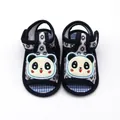 Soft sole baby sandals for 0-1 year old infants with cute cartoon panda design - Size 11 / Sandals-Panda-Navy Blue