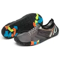 Chaussures d'eau mixtes à séchage rapide, tige grise et motifs géométriques - 35 / Gris Classique