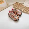 Toddler slip-on canvas shoes with vibrant cartoon pattern for kids, perfect for kindergarten wear - Trendy Player
