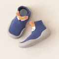 Scarpe calzino per neonati con volpe e suola morbida antiscivolo blu scuro - Volpe Blu