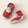 Cute red baby sock shoes featuring a cartoon shark design and soft non-slip sole - 20/21 / Red Shark