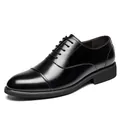 Chaussures Richelieu de qualité en cuir noir pour hommes, idéales pour le business. - 38 / Style Toutes Saisons / Noir