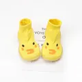 Breathable yellow baby sock shoes with cute duck face and soft anti-slip soles - Internal Length 11.5cm / Yellow Duck