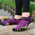 Langlebige violette Mesh-Watschuhe zum Wandern und Schwimmen mit Camouflage-Sohle - Lila