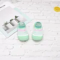 Zapatos calcetín para bebé de malla a rayas verde menta con suela de goma suave - Talla 18/19 (Longitud Interior 11.5cm) / Hilo de Color Verde