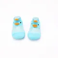Vista dettagliata delle scarpe da passeggio traspiranti azzurre per neonati con anatra - Taglia 22 (Lunghezza interna 12.5cm) / Anatra Celeste Seta Ghiaccio