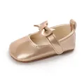 Weiche Baby-Prinzessin-Laufschuhe in einem glänzenden metallischen Champagnergold - Gold