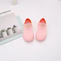 Pink breathable fly-knit children's sock shoes with soft soles for toddlers' first steps - Size 22 (Inner 13cm) / Pink