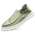 Bequeme, lässige Herren-Slipper in Hellgrün mit einer dicken weißen Sohle für den Alltag - 43 / Slipper (ZBH53900) / Grün