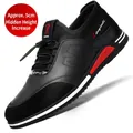 Scarpe casual da uomo nere con rialzo interno invisibile di circa 5 centimetri - 37 / Rialzato / Nero