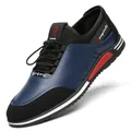 Scarpe sportive casual da uomo blu navy con rialzo interno di 5cm e suola morbida - 37 / Rialzato / Blu