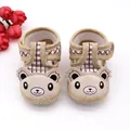 Schattige babybeersandalen met zachte zolen voor baby's, beige geruit ontwerp voor peuters. - Maat 11 (10.5CM) / Cartoon Beer Stijl / Koala Koffie