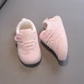 Pink soft sole baby walking shoes with mesh and velcro strap for 1-3 years old toddlers - Size 20 (Inner Length 14.5cm) / Pink