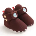 Warme bruine fleece babysneeuwlaarzen met zachte antislipzool voor baby's 0-1 jaar - Donkerbruin