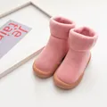 Scarpe calzino per neonati rosa in lana d'agnello con una calda fodera interna in pile - Rosa