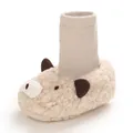 Cute beige cartoon sheep design baby soft sole booties warm indoor shoes for infants - Inner Length 11cm / 58g / Apricot Bear Head