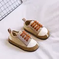 Atmungsaktive Mesh-Lauflernschuhe für Kleinkinder mit weichen Sohlen in Beige-Braun - Größe 18 (Länge 13.0cm) / Khaki Atmungsaktives Modell