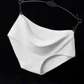 White seamless ice silk panties for women, low-waist invisible underwear variant - M / Bottoms / White