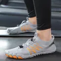 Chaussures d'eau pieds nus respirantes grises avec accents orange et semelle antidérapante - 38 / Gris Orange (hs2025)