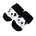 Soft and cute panda cartoon doll baby socks with thick thermal loop pile for winter warmth - Panda / 0-12 Months