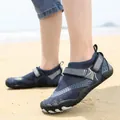 Navy blue quick-dry kids water shoes with five-toe design for beach and outdoor swimming - 35 / Deep Blue (A021)