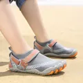 Children's quick-dry barefoot water shoes in gray and orange for beach and hiking - 35 / Light Gray