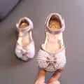 Elegante rosa Prinzessinnenschuhe für Mädchen mit glitzernden Strasssteinen und Perle - 21 / Rosa