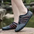 Graue schnell trocknende Wasserschuhe mit orangen Akzenten für Outdoor-Sport - Grau Orange (9519)