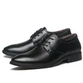 Zapatos Derby clásicos de cuero negro para ropa formal de negocios profesional. - 38 / Negro