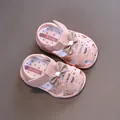 Pink infant soft sole walking sandals with glitter bow and sparkly rhinestones - 16 / Pink