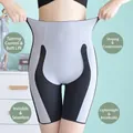 Faja reductora de talle alto sin costuras en gris y negro para control de abdomen - Negro