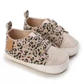Leopard print soft sole infant pre-walker shoes for baby boys girls 0-12 months - D73 Leopard