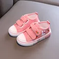 Süße rosa Mädchen-Leinwand-Schuhe mit Hasenmuster und weichen, flexiblen Sohlen - 21 / Rosa