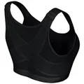 Soutien-gorge de sport noir sans armature avec sangles croisées de soutien au dos - Noir