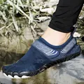 Navy blue breathable five-finger water shoe designed for outdoor trekking and swimming - 35 / Outdoor Five-Finger Water Shoes (m1721) / Dark Blue