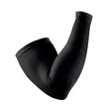 High-elastic black UV protection sports cooling arm sleeves for cycling and basketball - S / Single Piece
