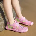 Pink children's quick-dry water shoes with non-slip sole for beach and swimming fun - Pink