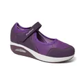 Purple breathable mesh women's casual shoe with Velcro strap and cushioned sole - 35 / Purple