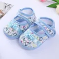 Floral print soft sole baby walker shoes with cute blue bow for infants 0-12 months - Floral Blue