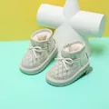 Warm fur-lined toddler girl snow boots with pearl and rhinestone decor in cream - Size 15 (Inner Length 12.0cm) / Pearl Beige